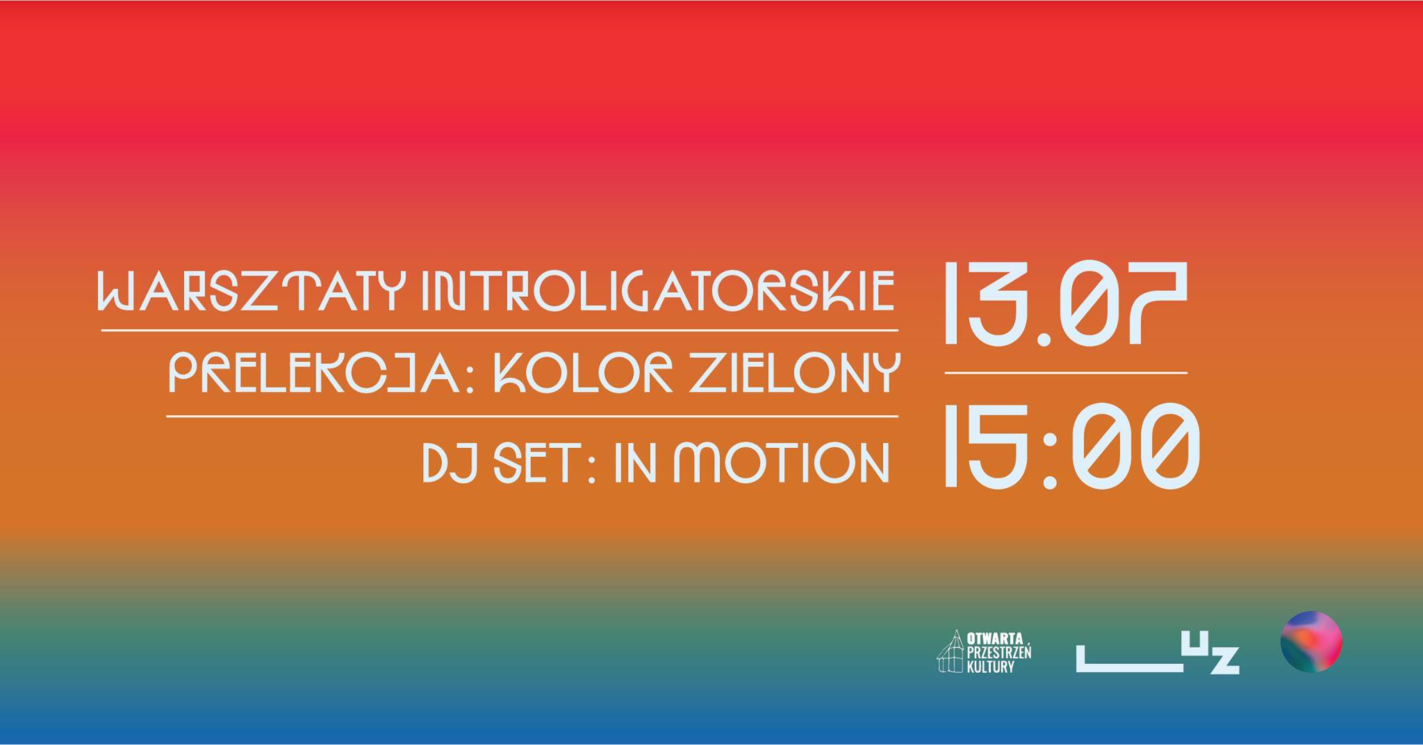 Projekt WSPÓŁCZYNNIK: Warsztaty introligatorskie + Kolor zielony / DJ set „In Motion” [13.07]