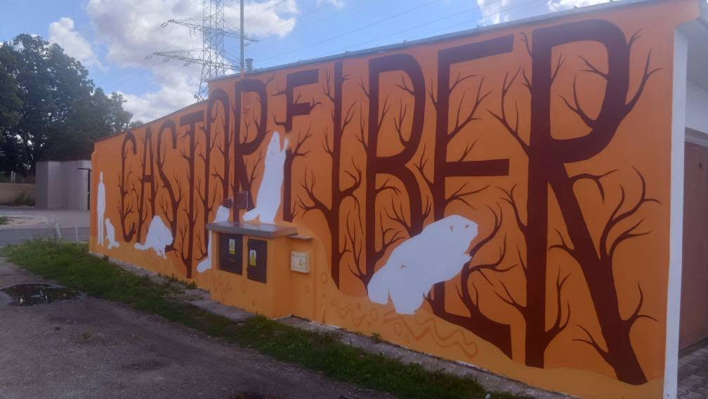Mural ratujący garaże na wrocławskich Popowicach